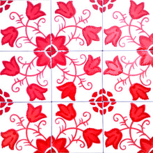 Load image into Gallery viewer, 4"x4" Flowery Red Design