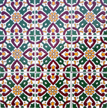 Load image into Gallery viewer, 4"x4" Santander Design, Spanish Tile