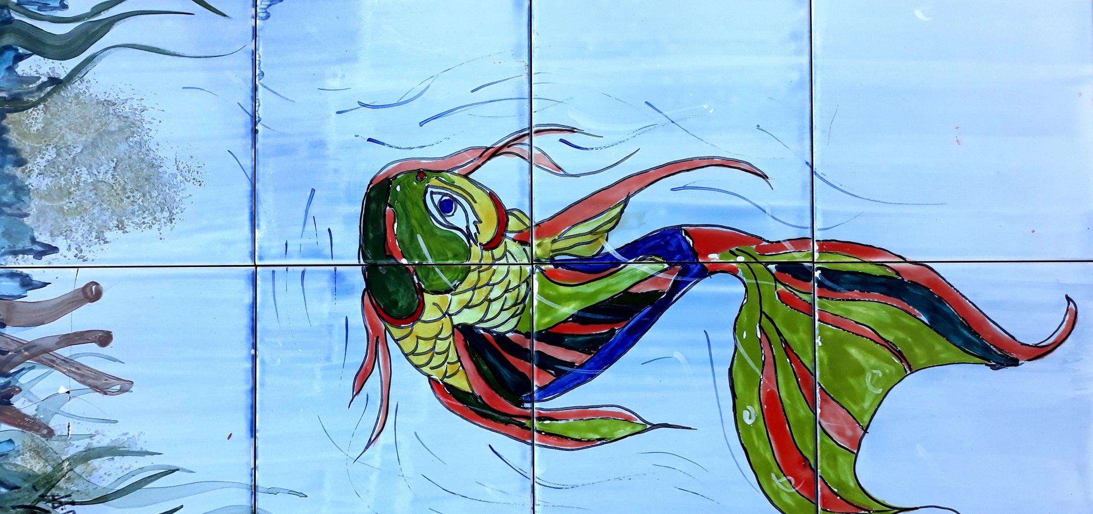 Fish Design Tile Mural