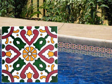 Load image into Gallery viewer, Santander Design Pool Tile 6x6
